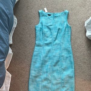 Classy turquoise woven dress. Great for a wedding or girl boss!